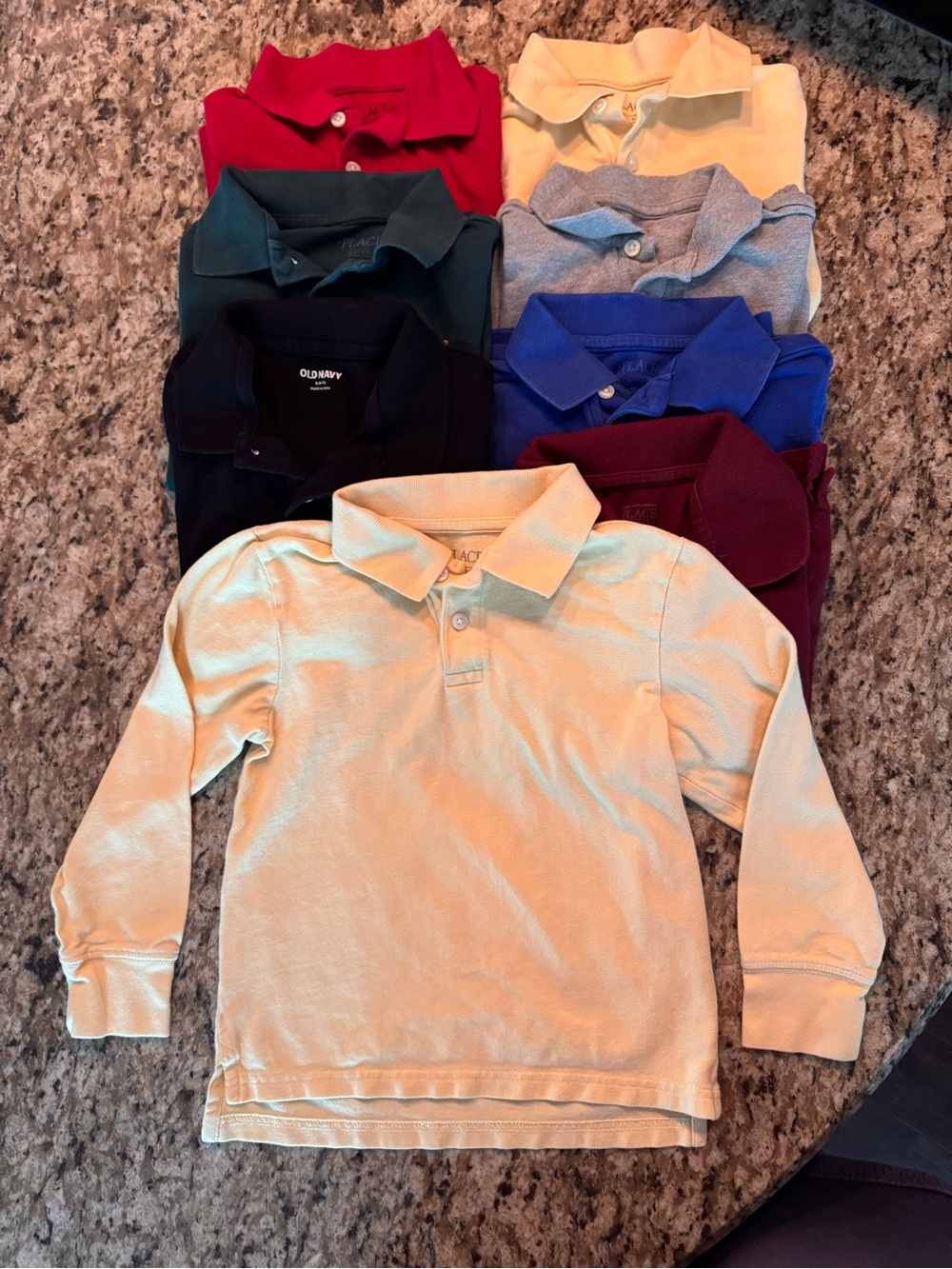 School Uniform Old Navy Boys Long Sleeve Polos